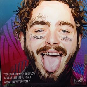 【新品 No 501】 ポップアートパネル ポスト マローン