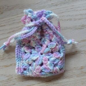 【ハンドメイド】ふんわりパステル*ミニ巾着ポーチ