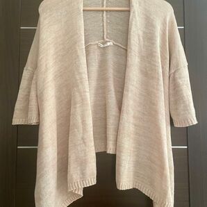 美品 ehka sopo bySM2 ドルマン 薄手カーディガン ボレロ 羽織り 綿麻 冷房対策