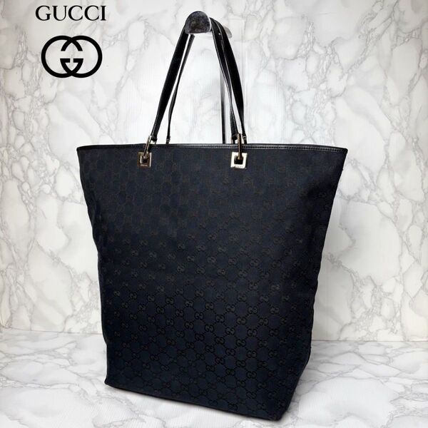 29 美品 GUCCI グッチ トートバッグ ハンドバッグ 肩掛け GGキャンバス GG柄 大容量