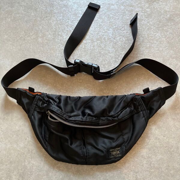 PORTER ポーター ウエストバッグ ブラック ボディバッグ 吉田カバン タンカー WAIST BAG 黒