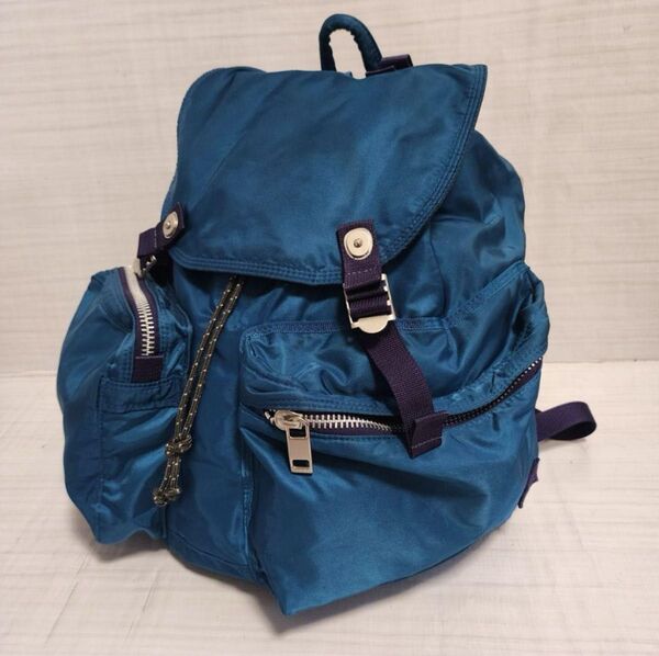 sacai X PORTER Double Pocket Backpack Holiday Collection ターコイズブルー