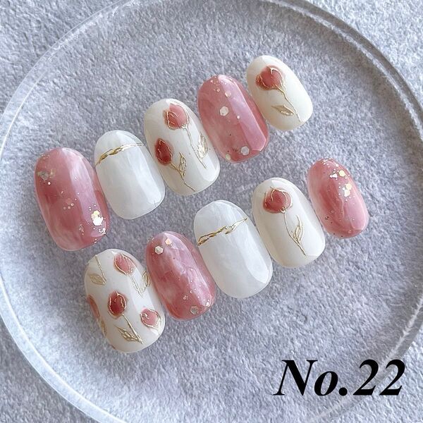 No.22 チューリップネイル *オーダーサイズ・カラー変更可能*