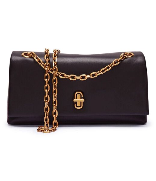 【新品】マークジェイコブス ザ レザー デュアル チェーン ウォレット ミニバッグ ブラック MARC JACOBS