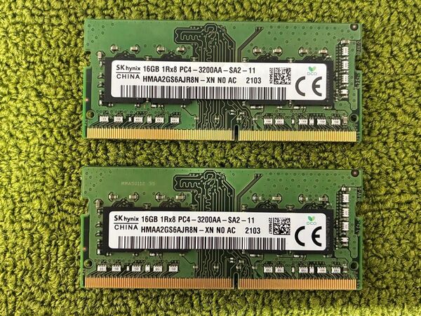 SK hynix メモリ 1R×8 DDR4 3200MHz 16GB×2枚 計32GB