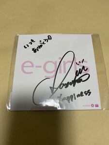 E-girlsSAYAKA autograph autograph Mini square fancy cardboard ***