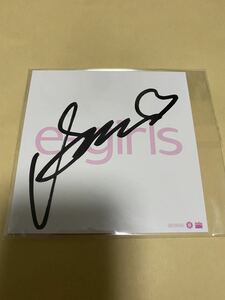 E-girls. rice field Anna * autograph autograph Mini square fancy cardboard *