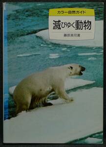 【超希少】【美品】古本　滅びゆく動物たち　カラー自然ガイド　２３　著者：藤原英司　（株）保育社