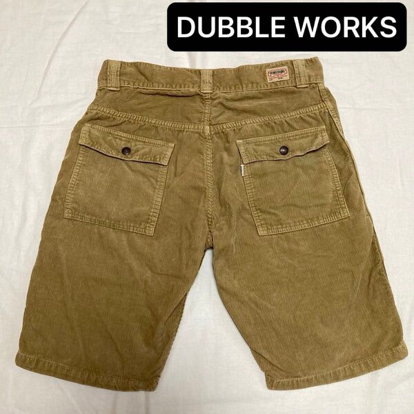 ダブルワークス コーデュロイパンツ ショーツ ハーフパンツ W34 ベージュ古着 ショートパンツ