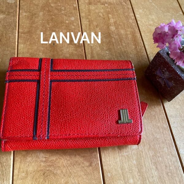 ランバン レザー ウォレット 二つ折り財布
