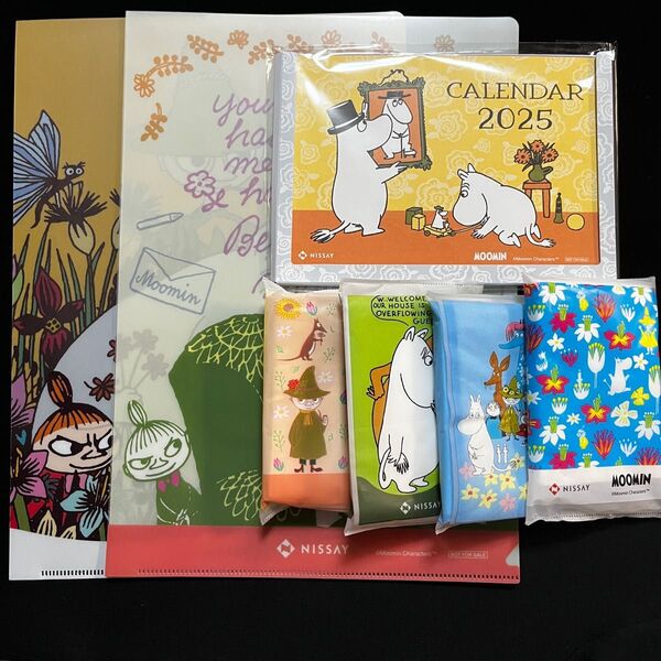 MOOMIN 卓上カレンダー 2025カレンダー 令和7年 カレンダー ポケットティッシュ クリアファイル 卓上 ムーミン