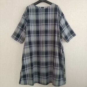 ★SELF+SERVICE(セルフ+サービス)チェック柄 チュニック ワンピース 美品