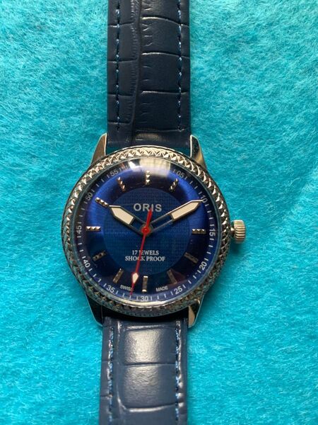 ORIS 腕時計 17JEWELS SHOCK PROOF SWISS MADE ブルー