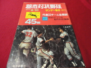 【社会人野球】サンデー毎日増刊第45回都市対抗野球（昭和49年）　選手名鑑号