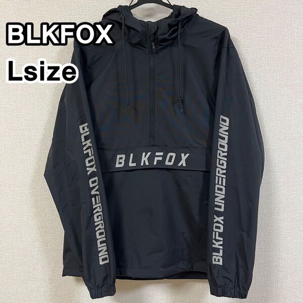 BLKFOX ブラックフォックス ナイロンジャケット ブラック 黒 Lサイズ アノラックパーカー フーディー サバゲー フード