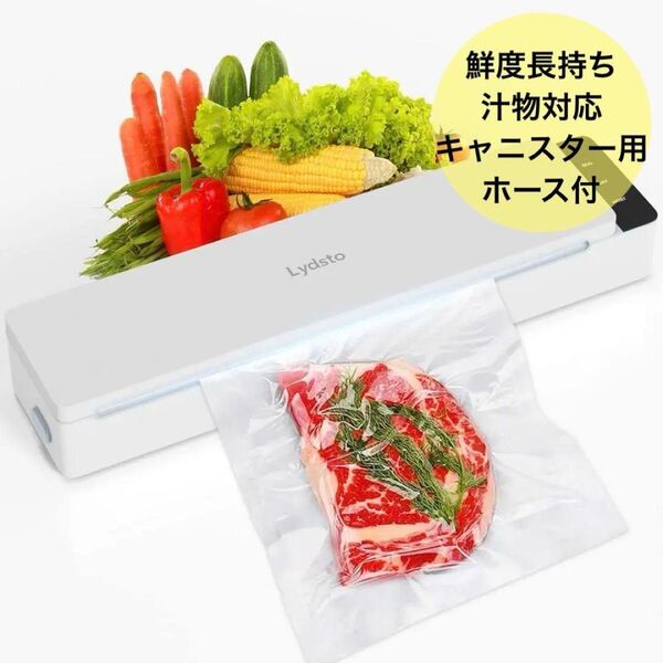 乾湿対応 家庭用真空パック機 フードシーラー 脱気密封 汁物対応 低温調理 キャニスター 鮮度長持ち