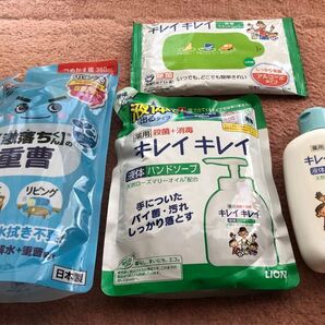 キレイキレイ ハンドソープ 液体詰め替え 除菌シート3点セット&激落ちくん重曹詰め替え