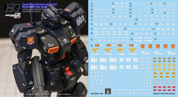 HGUC 1/144 RGM-79Q ジム・クゥエル 用水転写式デカール