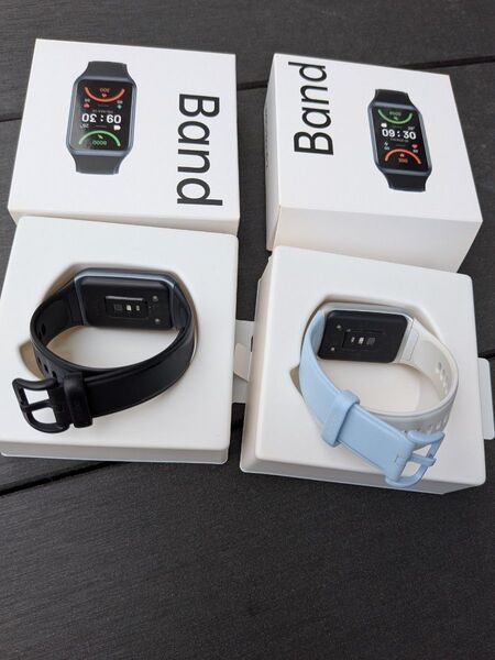 【2個セット】HUAWEI Band 7 ブラック/ブルーミスト 使用品
