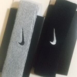 NIKE ヘアバンド ヘッドバンド 黒灰セット