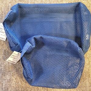 無印良品☆MUJI 立体メッシュケース ネイビー MとSセット