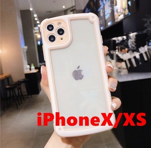 【iPhoneX/XS】ピンク iPhoneケース 大人気 シンプル フレーム iPhoneカバー iPhoneXS iPhoneXSカバー iPhoneXSケース iPhoneXケース 人気