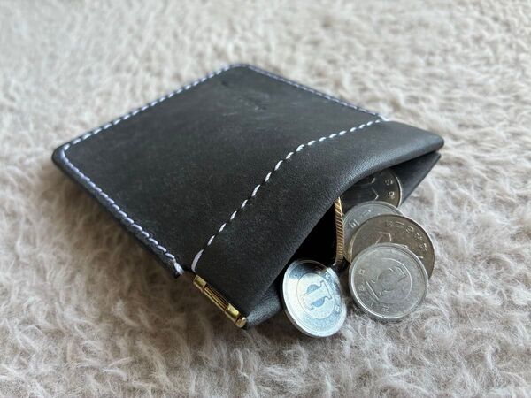 バネ口小物入れ メンズ レディース ハンドメイド