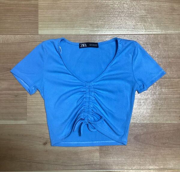 ZARA ザラ クロップド丈 トップス カットソー Tシャツ