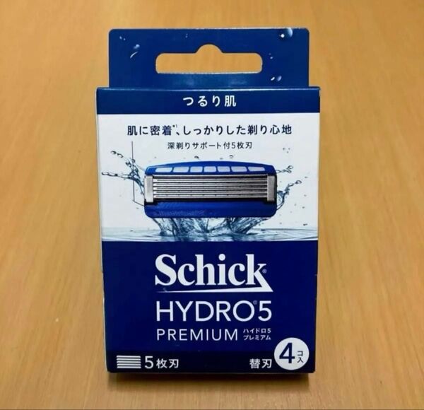 schick シック ハイドロ5 プレミアム つるり肌 5枚刃 【替刃 4個入】カミソリ 新品未開封 送料無料