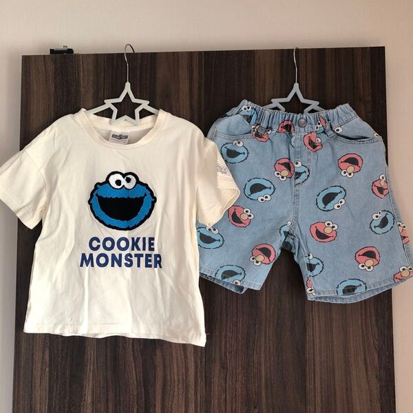 バースデイ セサミストリート Tシャツパンツセット 120 Tシャツ ハーフパンツ 半袖Tシャツ