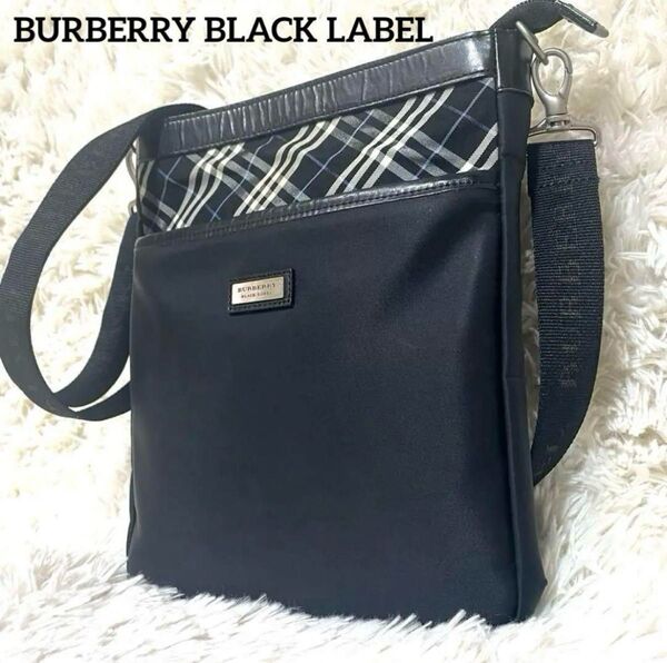 バーバリーブラックレーベル BURBERRY サコッシュ メンズ ノバチェック ショルダーバッグ 肩掛け 斜め掛け