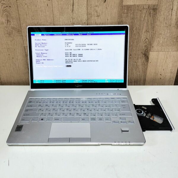 富士通 LIFEBOOK Corei7 メモリ8GB SSD512GB ジャンク OS無 ノートパソコン Webカメラ DVD