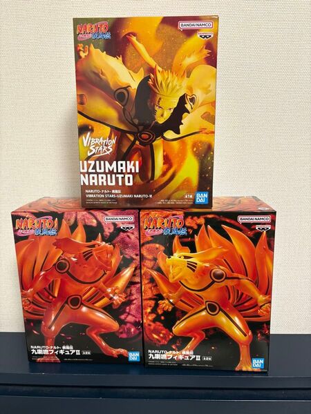 NARUTO-ナルト- 疾風伝 うずまきナルト 九喇嘛 フィギュア 3体セット