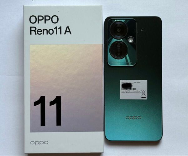 中古 美品 OPPO Reno11 A 6.7インチ メモリー8GB ストレージ128GB ダークグリーン Yモバイル