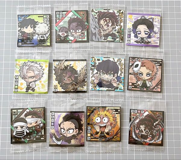 鬼滅の刃 ディフォルメ シール ウエハース 12枚セット 【A】