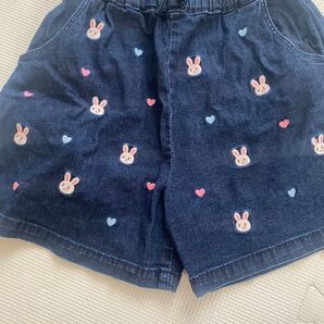 ショートパンツ ミキハウス ズボン 120 うさぎ