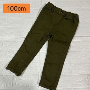 【中古】パンツ ボトムス カーキ キッズ 100cm
