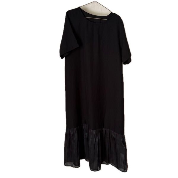 黒のワンピース 裾シフォン SHEIN Dazy