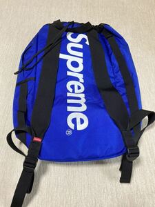 送料込み 希少 Supreme Backpack ブルー 美中古 バックパック CORDURA BOX LOGO