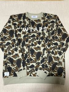 送料込み WTAPS 迷彩 SWEAT GREEN CAMO M 02 スウェット トレーナー WTVUA ダブルタップス