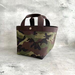 ハンドメイド 舟形トートバッグ コーデュラ ナイロン カモフラ