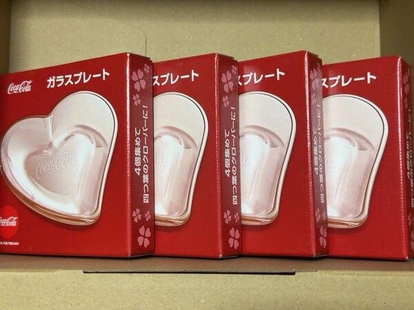 コカ・コーラ ガラスプレート 非売品 お皿 小物入れ 箱付き