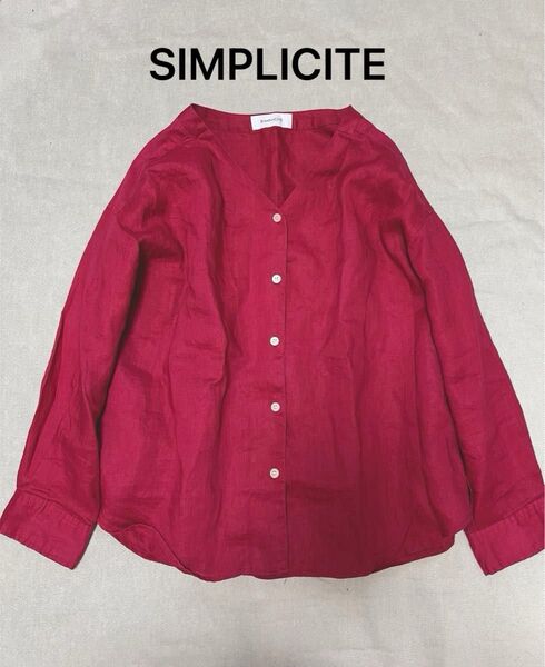 SIMPLICITE ラミーブラウス 麻100%
