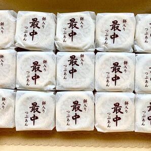 クーポンご利用可能!◇風月庵 餅入りつぶあん最中 15個セット もち入り! + 洗えるヘアゴム1個