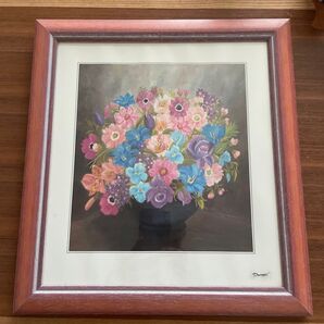 額入り 絵画 花束