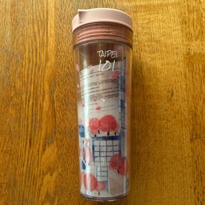 台湾スターバックス♪台北101さくら♪ロングタンブラー♪ラメ入り♪ドリンクボトル♪クリアボトル♪さくらピンク♪水筒♪新品未使用