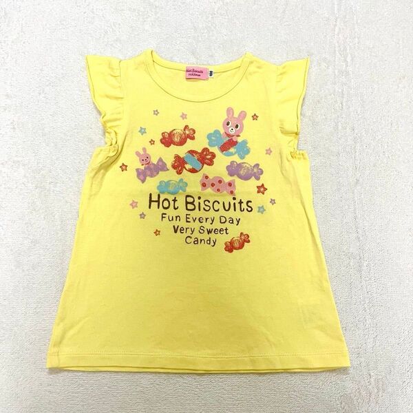 【美品】ミキハウス ホットビスケッツ 半袖Tシャツ うさこ 100 クレヨン風