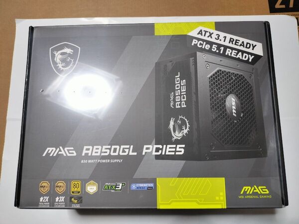 MSI MAG A850GL PCIE5 850W 電源ユニット(未開封)