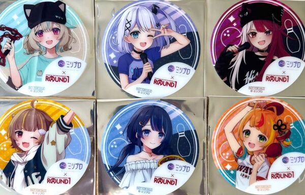 ミリプロ ラウンドワン コンプ クリアコースター甘狼このみ あくび・でもんすぺーど 音ノ瀬らこ ゆらぎゆら 小廻こま 音ノ乃のの