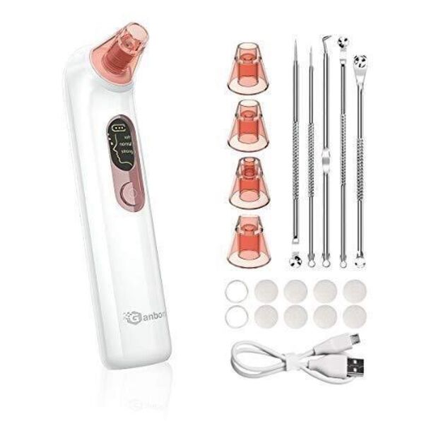 【新品♪セール】毛穴ケア美顔器 角栓取り 2種LED光エステ 3段階吸引力 充電式 LCDディスプレイ